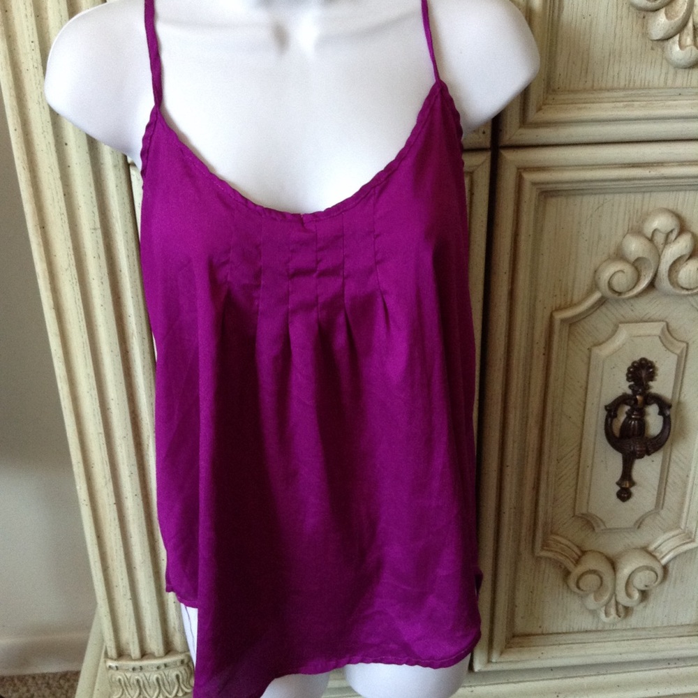 Y2K POETRY MAGENTA FLOWY BABYDOLL TOP M